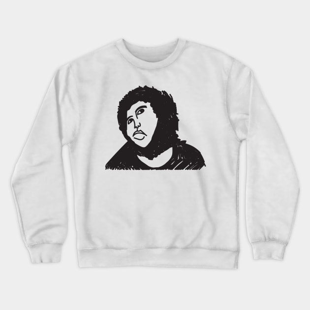 Botched Jesus Painting Meme Crewneck Sweatshirt by Meme Gifts